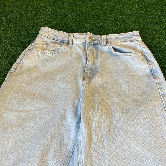 Zara Women's High Rise Mom Fit Blue Jeans Pants Size 04 - Picture 6 of 13